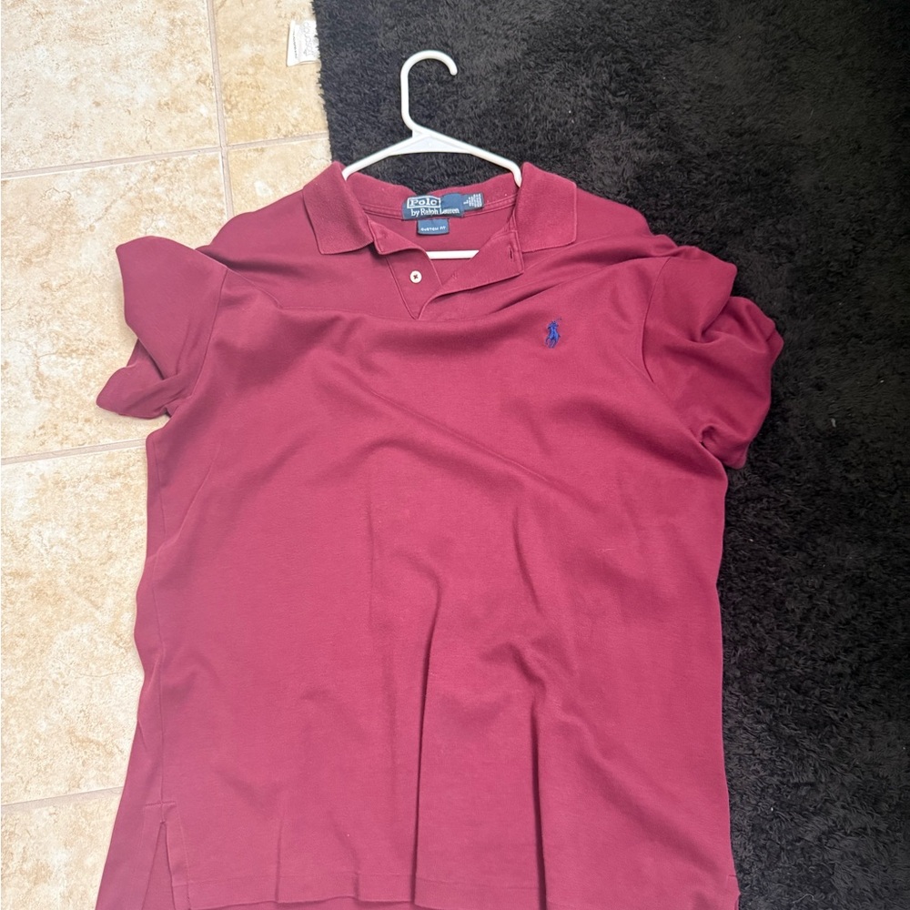 Ralph Lauren Men's Burgundy Polo Shirt
